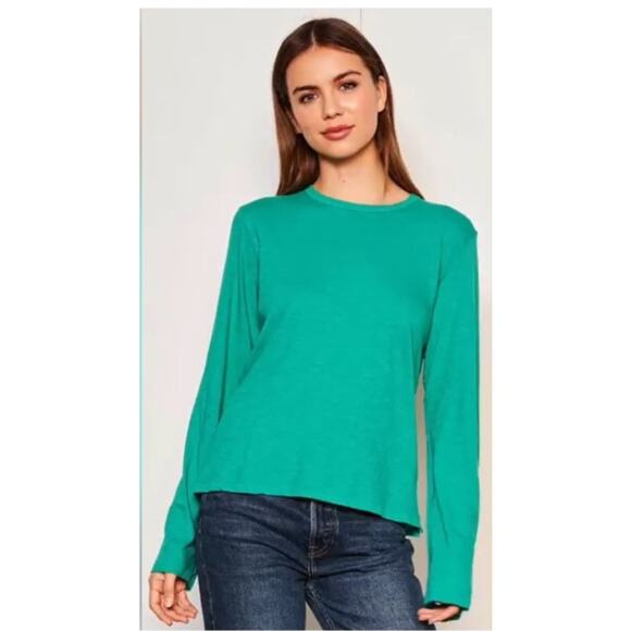 NWT Sundry Long Sleeve Crew 100% Supima Cotton T-Shirt Size Small - Picture 1 of 6